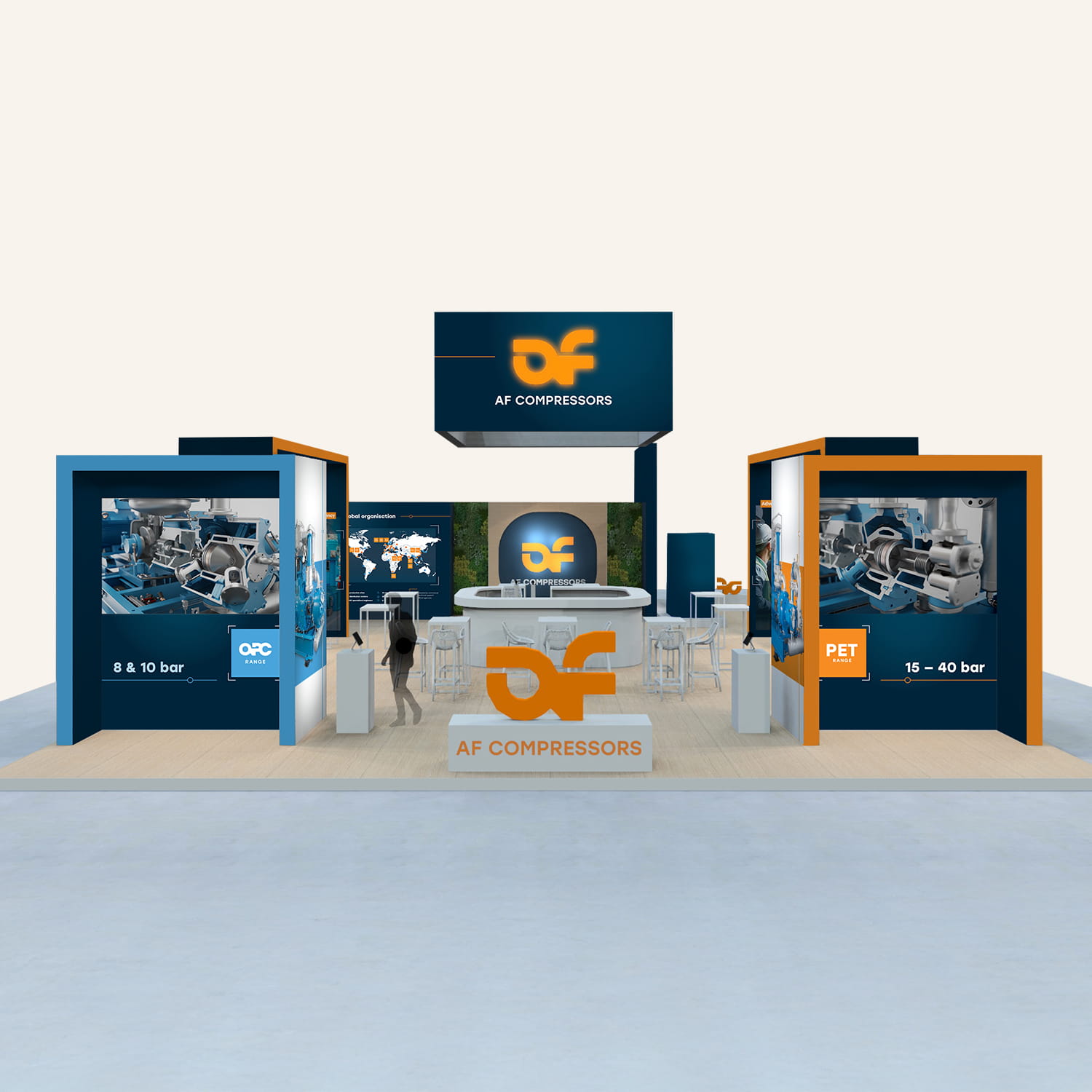 vue d'un stand de af compressor