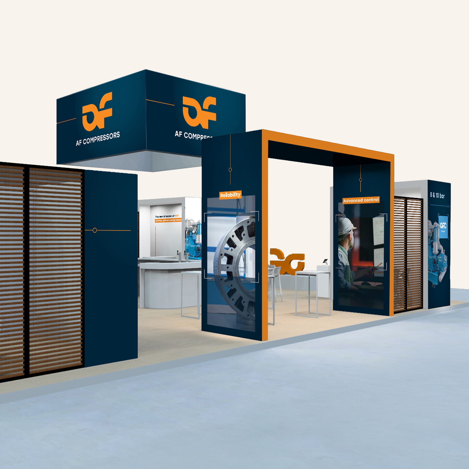 vue d'un stand de af compressor