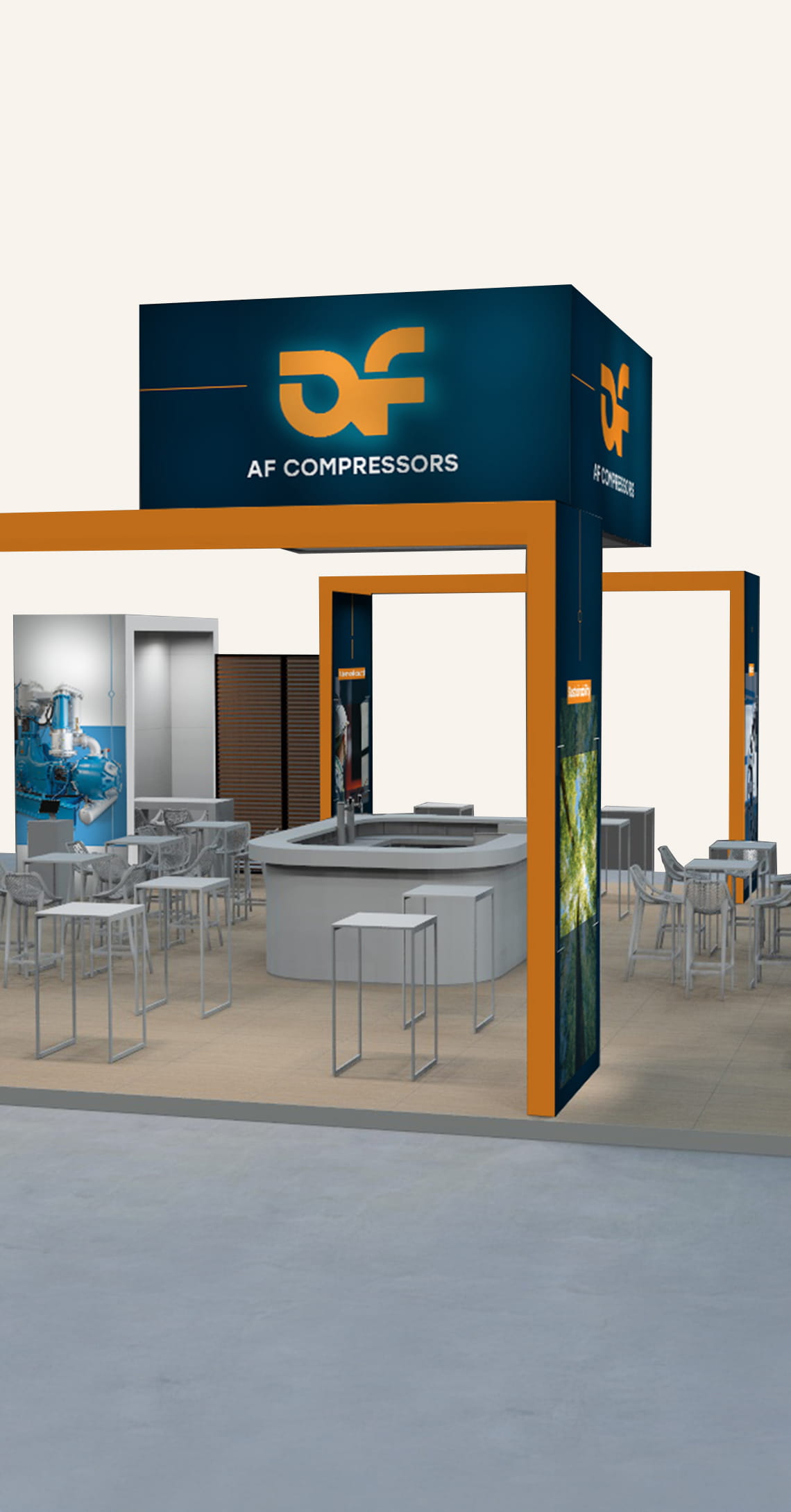 vue d'un stand de af compressor